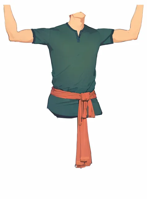 illustration of a man with a belt and a shirt on, upper body avatar, upper body 2d game avatar, arms crossed on chest, t pose, character is standing, 2 d render, wrapped arms, t-pose, full body character, t - pose, rotoscoped, distant full body view, weari...