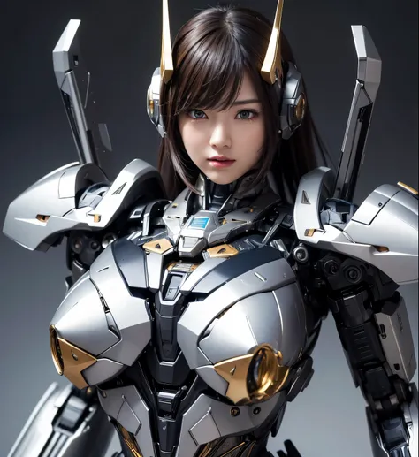 Textured skin, Super Detail, high details, High quality, Best Quality, hight resolution, 1080p, hard disk, Beautiful,(Super Heroine),Oppai Missile,beautiful cyborg woman,Mecha Cyborg Girl,Battle Mode,Girl with a Mecha Body,She wears a battle cyborg mech wi...