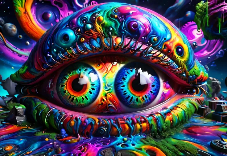 Create a vibrant and eye-catching logo for a YouTube music channel featuring a variety of genres including Psychedelic Trance, Sleeping Ambient, Love Songs, Blues Bass Space-Rock, House, and Deep House. The logo should prominently feature the letters "D B ...
