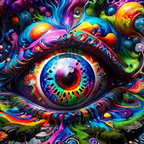 Create a vibrant and eye-catching logo for a YouTube music channel featuring a variety of genres including Psychedelic Trance, Sleeping Ambient, Love Songs, Blues Bass Space-Rock, House, and Deep House. The logo should prominently feature the letters "D B ...