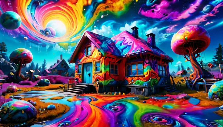 Create a vibrant and 4k logo for a YouTube music channel featuring a variety of genres including Psychedelic Trance, Sleeping Ambient, Love Songs, Blues Bass Space-Rock, House, and Deep House. The logo should prominently feature the letters "D B Z" and "D ...
