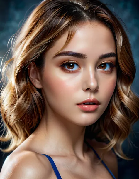 photorealistic Realism 8K, 16K Quality, (ultra absurd quality, extremely detailed detail, hyper resolution, clear sharp focus, not blurry, (Realistic brown_eyes:1.35)), ((perfect dark_eyeshadows:1.45)), (super Detailed, beautiful little nose:1.2), (perfect...