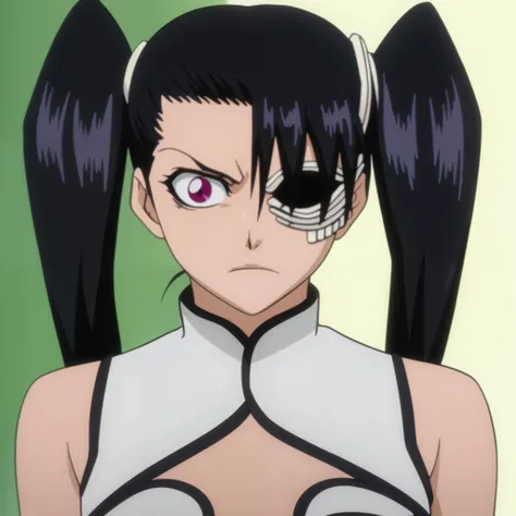 score_9, Menoli, anime screencap, anime coloring,detailed eyes, zPDXL, perfect faces, uncensored, white background, frown, looking at viewer, angry,