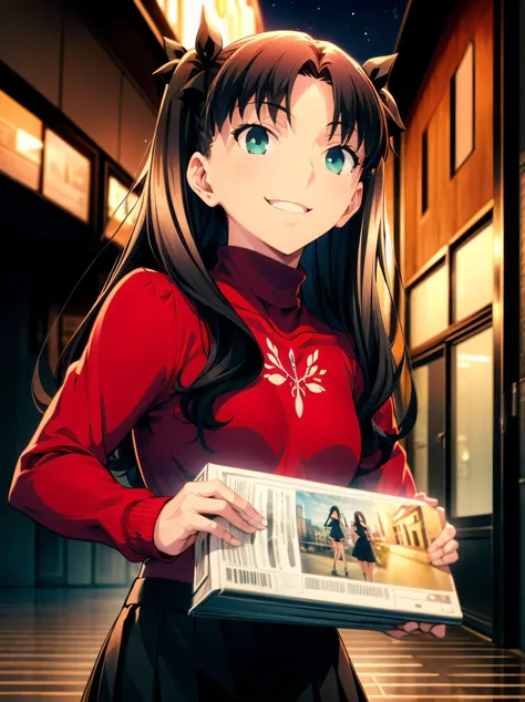 ((absurdres)), (((best Quality))), ((ultra detailed)), ((illustration)), full resolution, hdr, 5k, (Masterpiece, Best quality:1.4), (Beautiful, Aesthetic, Perfect, Intricate:1.2), (ultra resolution:1.2), (ultra detailed), 1girl, rin tohsaka, aqua eyes, bla...