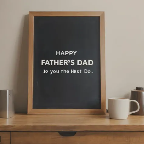 Erase all the text in the frame and replace with “Happy Father’s Day” and below the text another text saying “To The Best Dad” and in the lowest bottom of the frame another text saying “By Aditya”. All of the Text should be Bold except the third text.