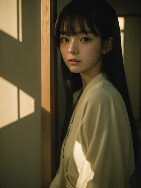 ((best quality)), ((masterpiece)), (Cinematic Aesthetic:1.4) Photo of a beautiful 
lady ,japanese girl,20yo,
Ajia,mysterious,portrait ,light and shadow 