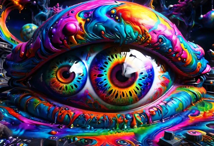 create a vibrant and eye-catching logo for a youtube music channel featuring a variety of genres including psychedelic trance, s...