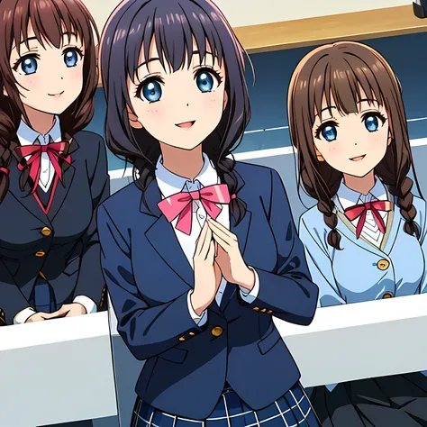 (highest quality, masterpiece:1.2), highest quality, High resolution, 1080p, 8K, Height: 158cm, ((High-definition game CG)), ((Like a beautiful girl dreaming of a game heroine、A very intelligent, very noble, pretty and pure beautiful girl.、With the best sm...