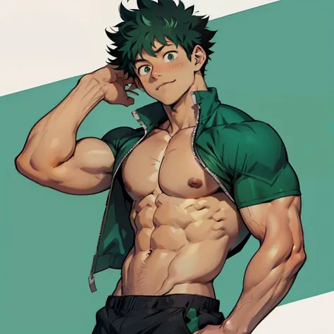 Izuku midoriya, deku, shirtless, muscular, full bo