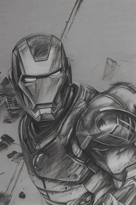 painting of iron man, realistic sketch, hyperrealistic sketch, detailed pencil sketch, Pencil sketch, realistic digital drawing, detailed sketch drawing, highly detailed portrait, detailed 4 k drawing, pencil drawing, highly detailed sketch, Realistic draw...