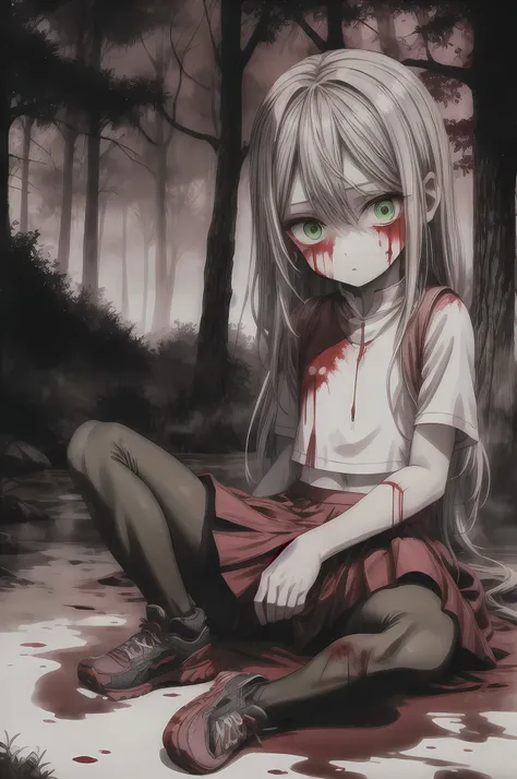 ((masterpiece)),(((best quality))), ultra_detailed, (loli:1.4), [10:years:old:1.4], [perfect:face:1.5], [detailed:facial:features:1.5], [sharp:facial:contours:1.5],[detailed:green:eyes:1.5], [sharp:eyes:1.5], looking at viewer, scared expression, pale skin...