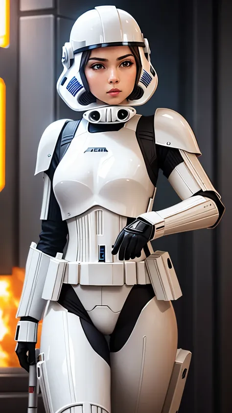 wearing shiny stormtrooper armor, a star wars imperial agent, wearing stormtrooper armor!, imperial star wars style, storm troop...