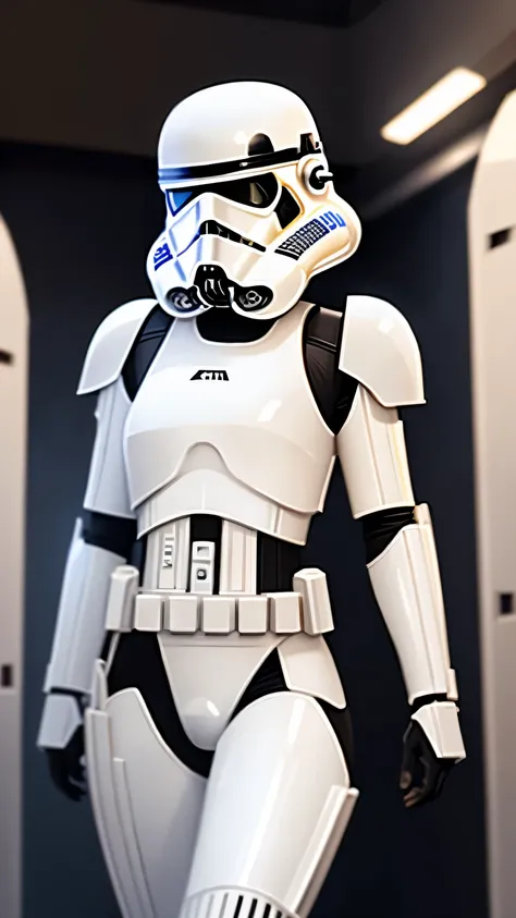 wearing shiny stormtrooper armor, a star wars imperial agent, wearing stormtrooper armor, imperial star wars style, storm troope...