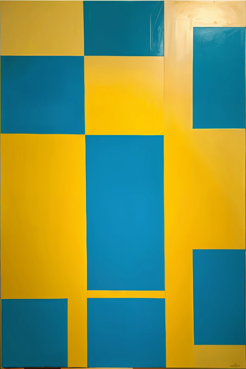 Imagen abstracta con destellos de color azul y amarillo oro