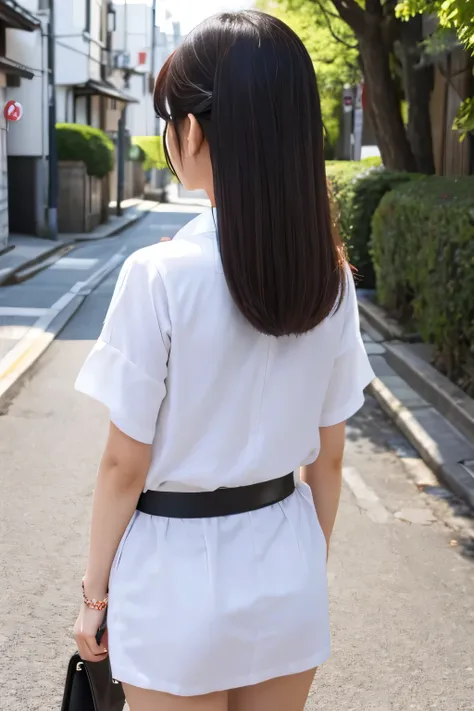 Japanese　Cute woman　Back view