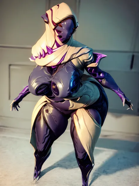 (masterpiece), best quality, highly detailed, 4k, highly detailed, warframe, Wisp, curvy, hips, breasts, cute, sexy pose, full body, sfw