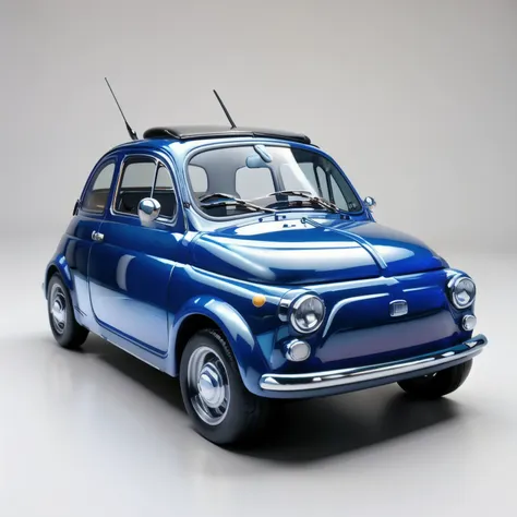 (masterpiece,highest quality,highest quality),blue fiat 500 plastic model,matte paint,isometric 3d diorama,hard light