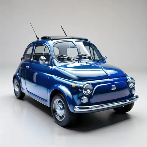 (masterpiece,highest quality,highest quality),blue fiat 500 plastic model,matte paint,isometric 3d diorama,hard light