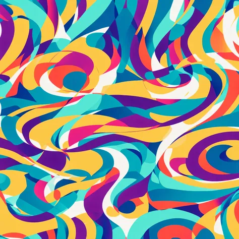 anime abstract flowing patterns, bright neutral cool colors, poster (postercubes style:1), repeating pattern