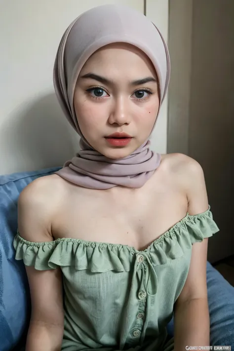 ((stylish hijab)), ((lace)), very cute and baby-like face, very cute and baby-like face, g-string naked, angry pose, angry face,...