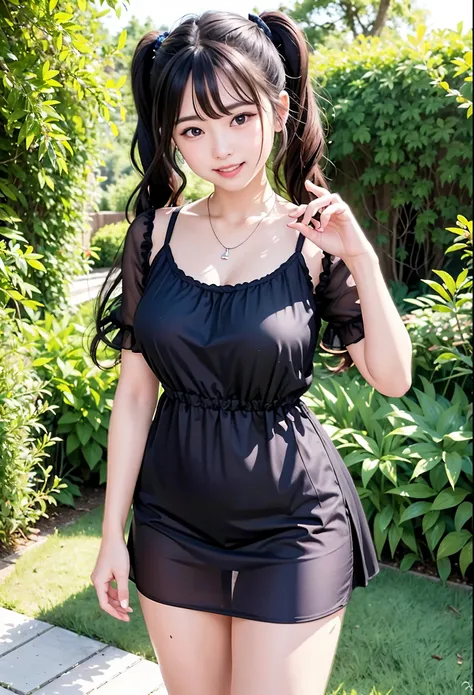 (Best image quality、136)、(Highest quality,masterpiece:1.3,Ultra-high resolution),(Very detailed、Caustics) (Realistic:1.4, RAW shooting)、Ultra-realistic photos、Very detailed、Natural skin texture、masterpiece、(Sheer black night dress:1.3)、See-through nipples、...