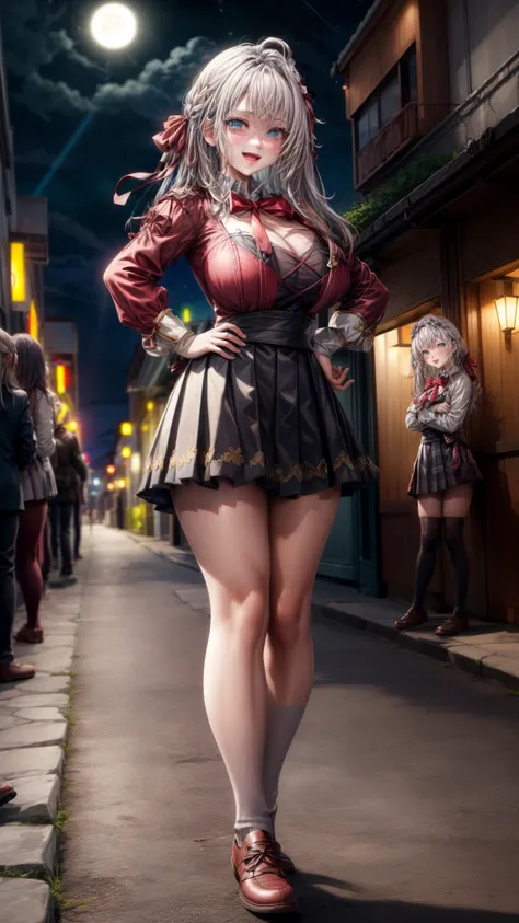Alisa Kujou,
(night:1.7), 1 girl standing at attention, 25 years,young female,beautiful Finger, beautiful long legs ,beautiful body ,beautiful Nose ,beautiful character design, Perfect eyes, perfect face,
There is an anime girl., 1 girl, thighs, Alone, ...