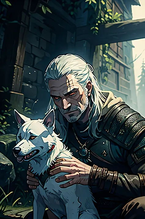 Witcher with dog