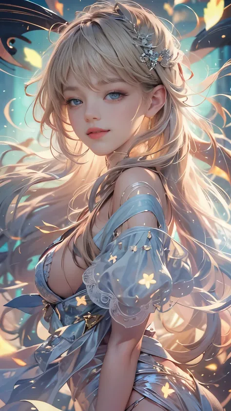 (8K, Highest quality, masterpiece: 1.2), (Realistic, photo Realistic: 1.37), Very detailed, One Girl, Wide viewing angles, Firefly Garden, Small faint lights and flying fireflies, night, lantans, Yasutomo Okas Painting style, big firm bouncing bust, I can ...