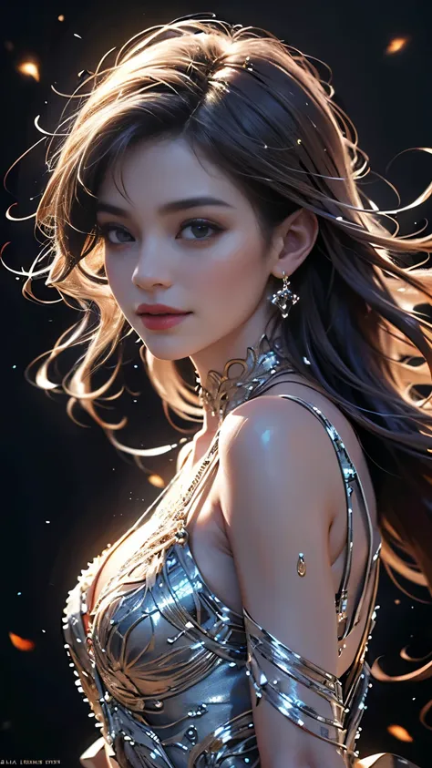 (8K, Highest quality, masterpiece: 1.2), (Realistic, photo Realistic: 1.37), Very detailed, One Girl, Wide viewing angles, Firefly Garden, Small faint lights and flying fireflies, night, lantans, Yasutomo Okas Painting style, big firm bouncing bust, I can ...