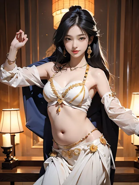 zerg queen beautiful girl: ranlinger, 18-year-old、slim figure, (belly dancer:1.6), messy hair, beautiful perfect face, soft skin...