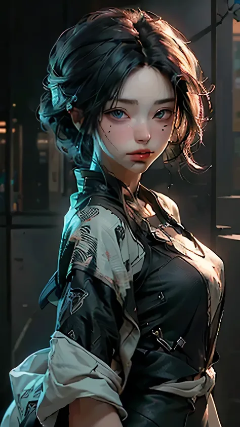 ((best quality)), ((masterpiece)), (detailed:1.4), 3d, Image of a beautiful cyberpunk woman,Human Development Report (High Dynamic Range),Ray Tracing,nvidia RTX,Super Resolution,Unreal 5,Subsurface scattering,PBR Textures,Post-Processing,Anisotropic filter...