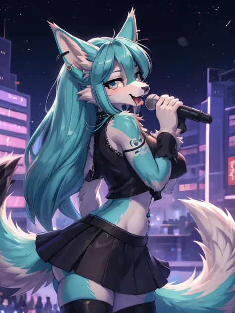 chica anime,tennage girl 18 years old, anime style, cute hatsune miku x suicune, chica tímida , orejas de kitsune, arte de dark ...