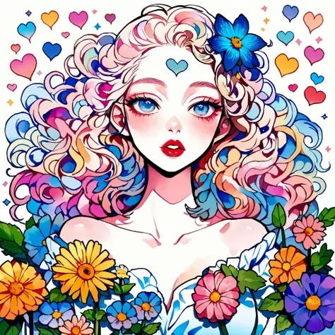 ぺこ Style、(((stylish fashion))), 8K Quality、Intense watercolor, Detailed watercolor art, Watercolor splash, Surreal, avant-garde pop art, Beautiful and expressive paintings, Beautiful artwork illustration, Very colorful tones, wonderful, Cool beauty, highes...