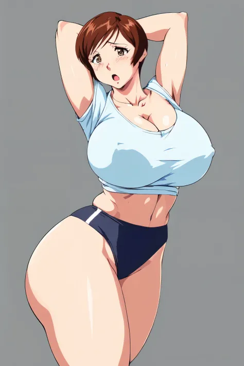 masterpiece, highest quality, High resolution, One girl, alone, sexual intercourse, Pornographic images, short hair, etsukoto, Brown eyes, fine grain, fine grain, (((Thick thighs, Plump thighs, Voluptuous thighs, Thighs alone are enough))), Huge and ample ...