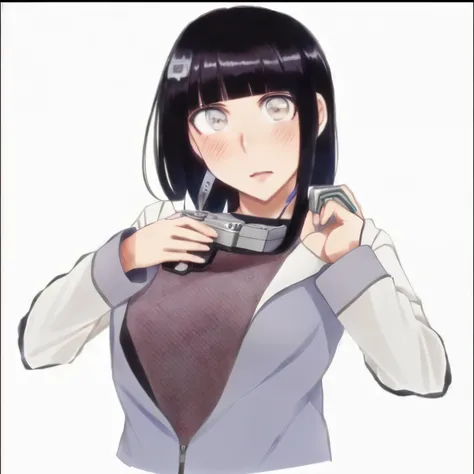 girl with black hair and blue eyes holding a camera, hinata hyuga, hinata hyuga from naruto, kotegawa yui, thicc, she has black hair with bangs, oppai cyberpunk, shikamimi, gapmoe yandere, gordon freeman as a woman, yayoi kasuma, ecchi, she has black hair,...