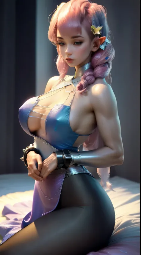 elfgirl (rose quartz SU-Elsa Frozen Disney Tinker waiFu mixing models .) (ultra FUSION of white and pink hair) Fondo de pantalla CG unity 8k altamente detallado, style shot, Complex, high detail, dramatic, Highest quality film still image, Very detailed, M...