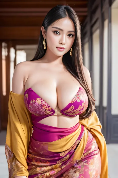 "(best quality,4k,highres,masterpiece:1.2),ultra-detailed,realistic,photorealistic:1.37,beautiful Indonesian woman,student cosplay,beautiful,energetic pose,mesmerizing gaze,long flowing hair,wearing a cute  with a short skirt,bright smile,vibrant makeup,so...