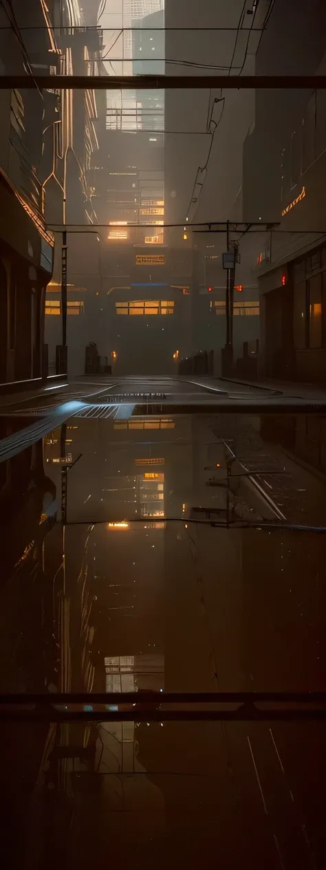 The reflection of a train on the glass of a building, sewer background, Width, factory background, commercial Width, Long dark corridor, Video Game Still, website Width, High-quality screenshots, executive industry Width, [[Empty warehouse]] background, Mo...