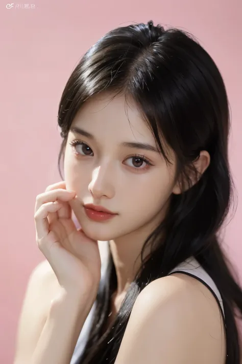 bokeh,permanent,very detailed,official art,4K 8K wallpaper,(Soft light and shadows),Hand Details,eye high detail,8K,(best quality:1.5),pastel colors,soft focus,masterpiece,studio,Hair High Details,((plain background :1.2)),1 girl,(perfect female body:1.1),...