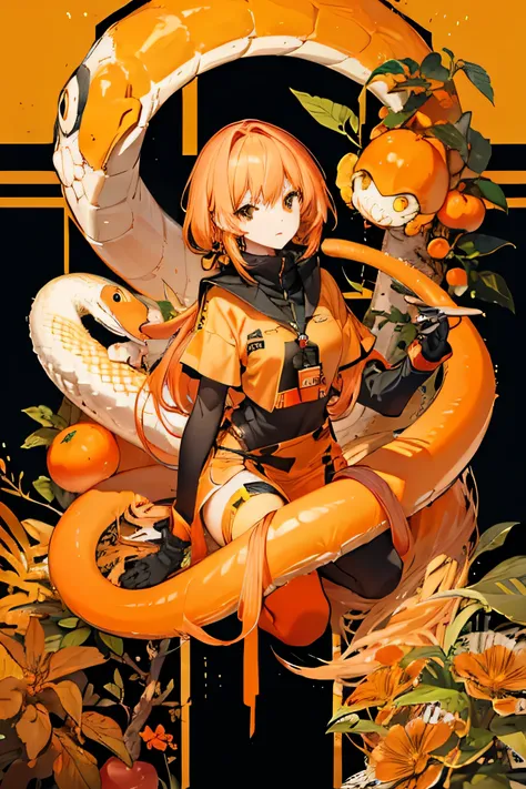 Snake,Orange,personification