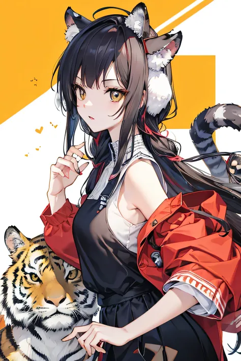 Tiger print,Animal ears,Avatar