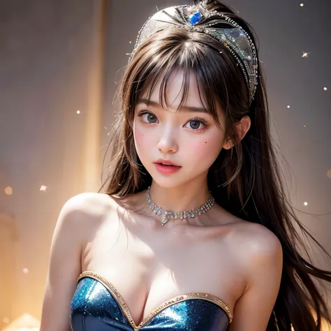 NSFW, 8k, High-level, absurd, masterpiece, best quality, primitive, very detailed CG, very detailed wallpaper, perfect lighting, Extremely detailed (((The personifying " princess Jasmine in Aladdin " as a Little Girl))), MysticSight, Tyndall effect, Tyndal...