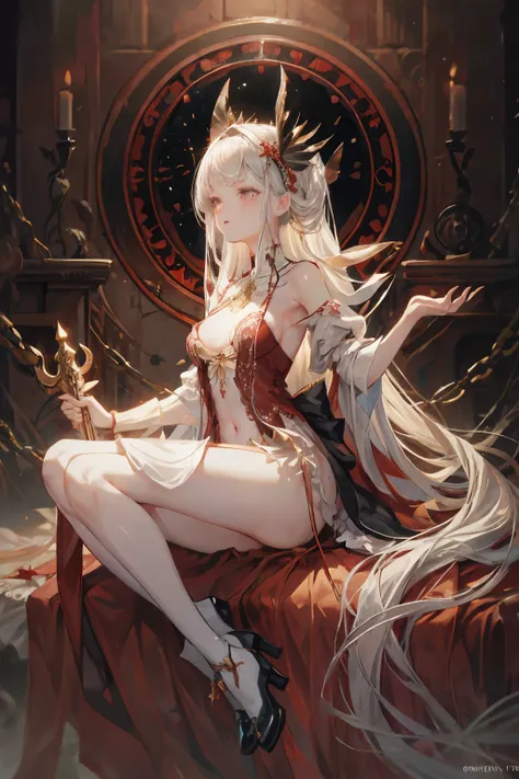  ((best quality)), ((masterpiece)), (detailed), 1girl, Character design, scholarly  female, scholar, female scholar, astrology, astrological symbolism, star reading, celestrial theme, heavens, heavens above, constellations, dynamic poses, long white grey h...