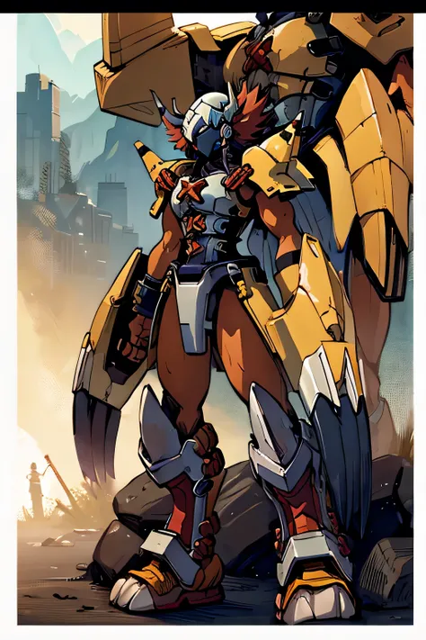 A female version of the Digimon Wargreymon