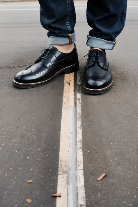 photograph of dirty shoes that become like new, let it be for a company
