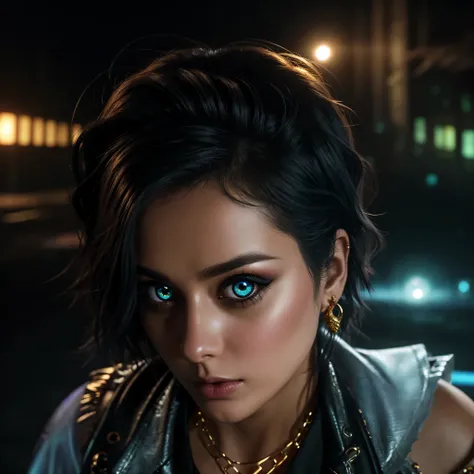 +(((HDMI, HDRI, UDHD))),((Njj 3d)+(Njj modern anime)), night, rain, cemetery, 1 woman, punk rock style clothes, black leather jeans, chains, sneakers, ( (neon iris lighting) 1.1), (eyes emit a magical glow 1.1), ((detailed beautiful eyes) 1.1)), lighting: ...