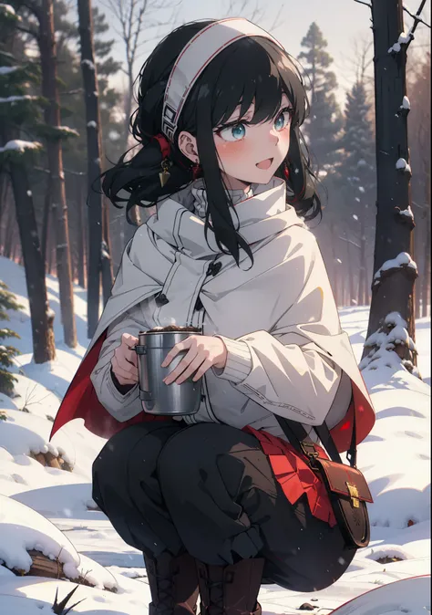 Your thorns, One Girl, blush, Black Hair,Red eyes, hair band, jewelry, Earrings, happy smile, smile, Open your mouth,
Open your mouth,snow,Ground bonfire, Outdoor, boots, snowing, From the side, wood, suitcase, Cape, Blurred, Eat food, forest, White handba...