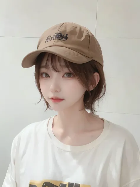 Best image quality、original photo、ultra high resolution、21 years old Korean、small breasts、dynamic angle、Cowboy shooting、The most beautiful form of chaos、elegant、Innovative design、bright colors、,light brown short hair、disheveled hair、light brown eyes 、black...