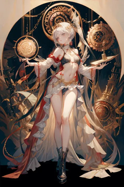  ((best quality)), ((masterpiece)), (detailed), 1girl, Character design, scholarly  female, scholar, female scholar, educator, teacher, fortune teller, palm reader, astrology, astrological symbolism, star reading, celestrial theme, heavens, heavens above, ...