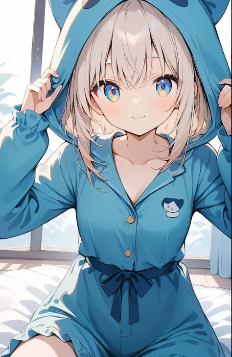 超High resolution, Attention to detail, high quality, High resolution, 最high quality, 4K, 8K, Awards、(Kigurumi Pajamas)、(あくび:1.3),cute